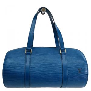 مملوكة مسبقًا Louis Vuitton Toledo Blue Epi Leather Soufflot Bag