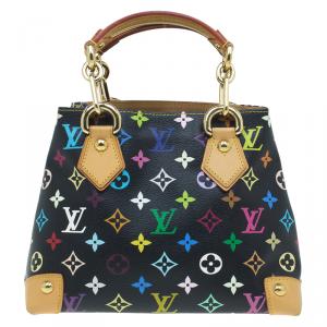 مملوكة مسبقًا حقيبة لوي فيتون أودرا كانفاس موتوغرامي أسود متعدد الألوان