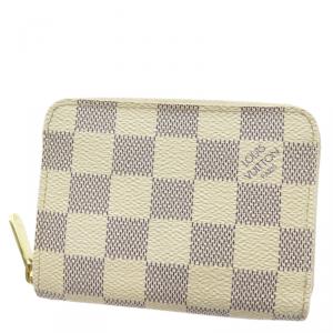 Pre Owned Louis Vuitton Damier Azur Zippy Coin Purse