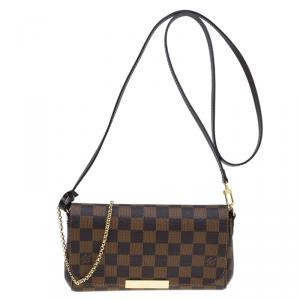 Pre Owned Louis Vuitton Damier Ebene Canvas Favorite PM Bag