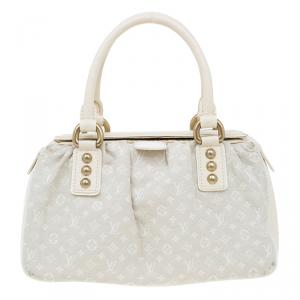 Pre Owned Louis Vuitton Beige Monogram Mini Lin Trapeze Top Handle Bag PM