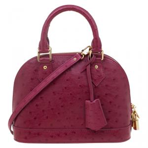 Louis Vuitton Fuschia Ostrich Alma BB