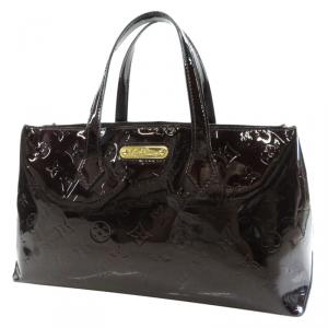 Pre Owned Louis Vuitton Amarante Monogram Vernis Wilshire PM Bag