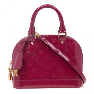 Pre Owned Louis Vuitton Amethyste Monogram Vernis Alma BB Bag