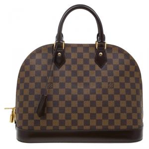 Pre Owned Louis Vuitton Damier Ebene Canvas Alma MM Bag