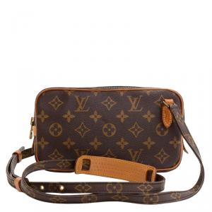 Pre Owned Louis Vuitton Monogram Canvas Pochette Marly Bandouliere Bag