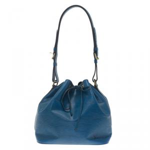 Pre Owned Louis Vuitton Toledo Blue Epi Leather Noe Bag