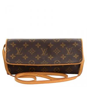 مملوكة مسبقًا حقيبة يد صغيرة لوي فيتون توين كانفاس مونوغرامي GM