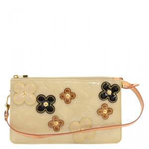 مملوكة مسبقًا Louis Vuitton Ltd.Edition beige Monogram Vernis Lexington Flower Pochette Bag
