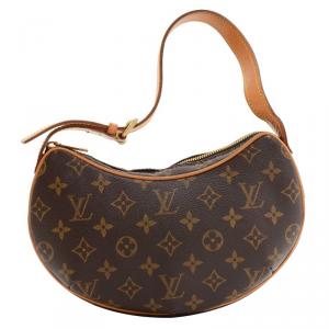 مملوكة مسبقًا حقيبة كتف لوي فيتون كرواسون كانفاس مونوغرامي