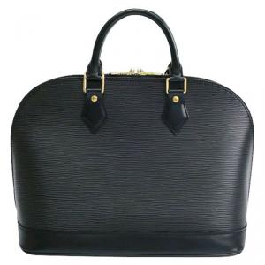 مملوكة مسبقًا Louis Vuitton Black Leather Alma PM Bag