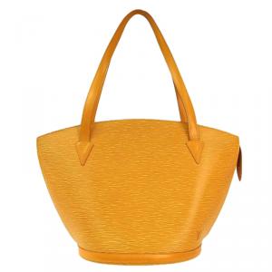 مملوكة مسبقًا حقيبة لوي فيتون سان جاكس جلد أيبي صفراء تاسيل GM