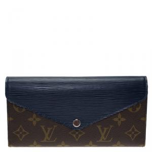Louis Vuitton Blue Epi Leather and Monogram Canvas Marie-Lou Long Wallet