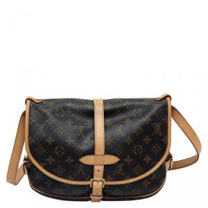 Pre Owned Louis Vuitton Monogram Canvas Saumur 30 Bag