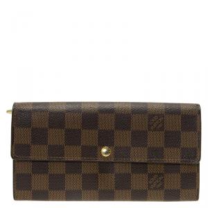 Louis Vuitton Damier Ebene Canvas Sarah Wallet