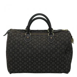 Louis Vuitton Ebene Monogram Mini Lin Speedy 30