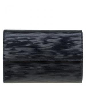 Louis Vuitton Black Epi Leather Porte Tresor Trifold Wallet