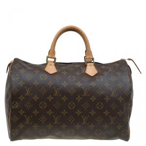 Pre Owned Louis Vuitton Monogram Canvas Speedy 35