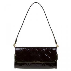 Pre Owned Louis Vuitton Amarante Monogram Vernis Rossmore MM Bag