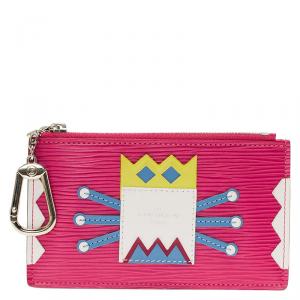 Pre Owned Louis Vuitton Pivoine Epi Leather Limited Edition Tribal Mask Cles Key Holder