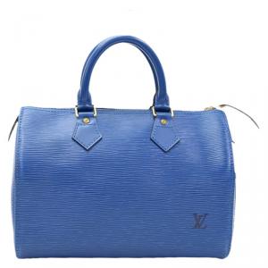 Louis Vuitton Toledo Blue Epi Leather Speedy 25 Bag