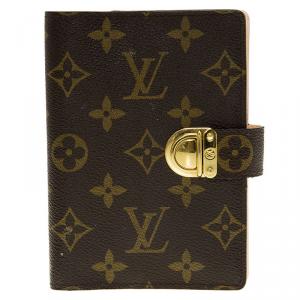 مملوكة مسبقًا مفكرة لوي فيتون كوالا وردية حلقة صغيرة كانفاس مونوغرامي