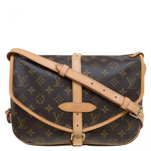 Pre Owned Louis Vuitton Monogram Canvas Saumur Messenger 30 Bag