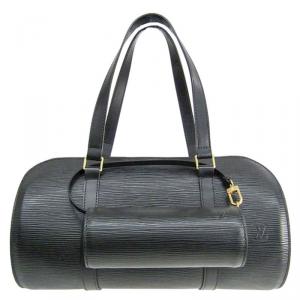 مملوكة مسبقًا Louis Vuitton Noir Epi Leather Soufflot Bag w/ Accessory Pouch