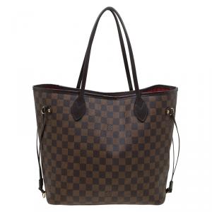 Louis Vuitton Damier Ebene Canvas Neverfull MM  Bag