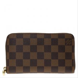 Louis Vuitton Damier Ebene Canvas Zippy Wallet 