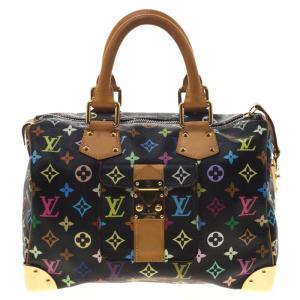 Louis Vuitton Black Multicolored Monogram Canvas Speedy 30