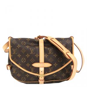 Pre Owned Louis Vuitton Monogram Canvas Saumur 30 Bag
