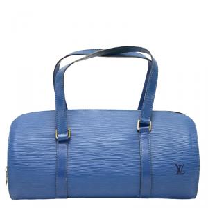 مملوكة مسبقًا Louis Vuitton Toledo Blue Epi Leather Soufflot Bag