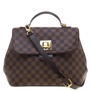 Pre Owned Louis Vuitton Damier Ebene Canvas Bergamo MM Bag