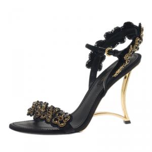 مملوكة مسبقًا صندل لوي فيتون أسود و ذهبي إصدار محدود مقاس 37