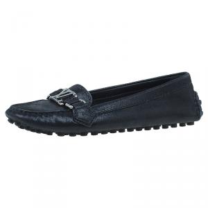 Louis Vuitton Black Buckle Loafers Size 37