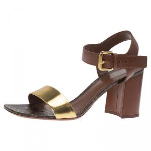 مملوكة مسبقًا صندل لوي فيتون بلوم جلد ذهبي وبني مقاس 38.5