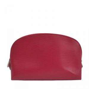 Pre Owned Louis Vuitton Fuschia Epi Leather Pochette Cosmetic Pouch