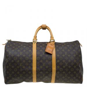 Louis Vuitton Monogram Canvas Keepall 55 Bag 