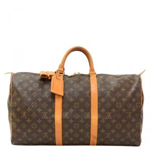 Pre Owned Louis Vuitton Monogram Canvas Keepall 50