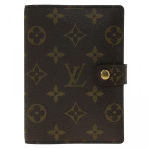 Pre Owned Louis Vuitton Monogram Canvas Small Ring Agenda