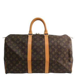 Pre Owned Louis Vuitton Monogram Canvas Keepall 45