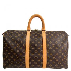 Pre Owned Louis Vuitton Monogram Canvas Keepall 45