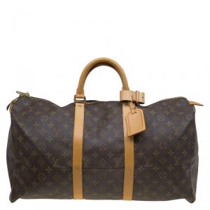 Pre Owned Louis Vuitton Monogram Canvas Keepall 50