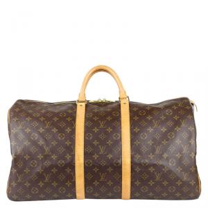 Louis Vuitton Monogram Canvas Keepall 55 Bag