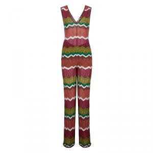 M Missoni Multicolor Zig Zag Jumpsuit S