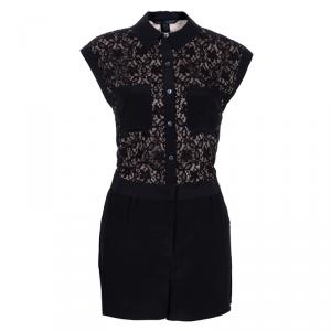 Marc by Marc Jacobs Black Leila Lace Playsuit S