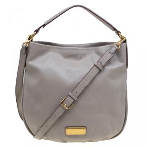 Pre Owned Marc by Marc Jacobs Grey Leather New Q Hillier Hobo