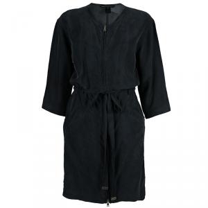 Pre Owned Marc by Marc Jacobs Black Zip Detail Dress S