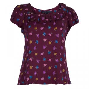 Marc by Marc Jacobs Purple Floral Top M
